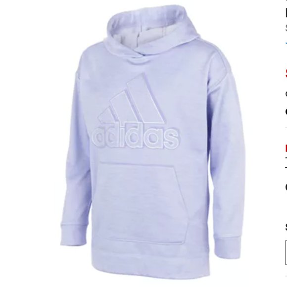 adidas Other - NWT _ Girls Adidas Pocket Hoodie - Violet - Size Youth Large (14)